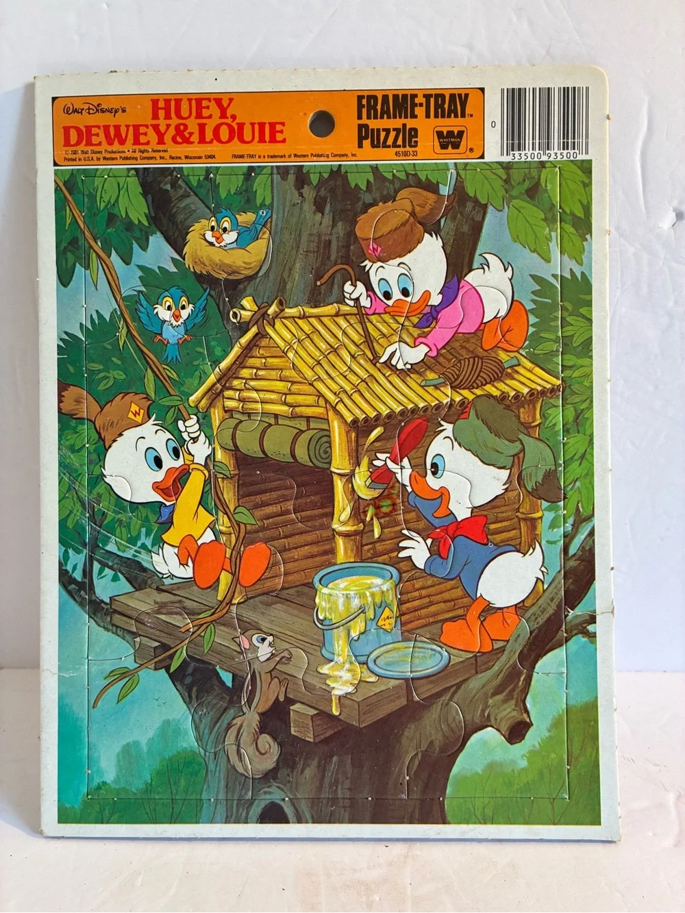 Disney Huey Dewey & Louie Frame-Tray Puzzle - Colorful Cartoon Treehouse